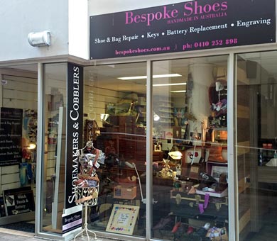 Shoe maker and repair, keys, watches and shoe goods
