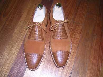 light brown suede oxford