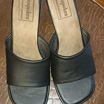 black wedge sandal