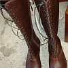ladies tall boot with laces and zipper