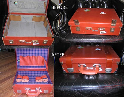 retro small red case refurbish and repair